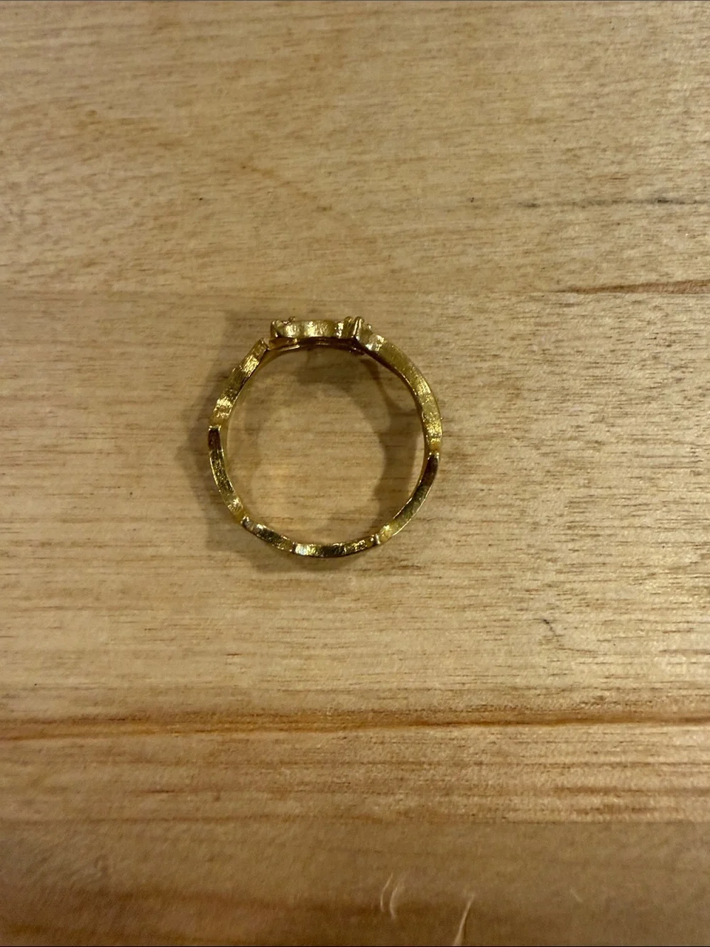 Gold Tone Branch-Style Stackable Ring with Sparkly Accents